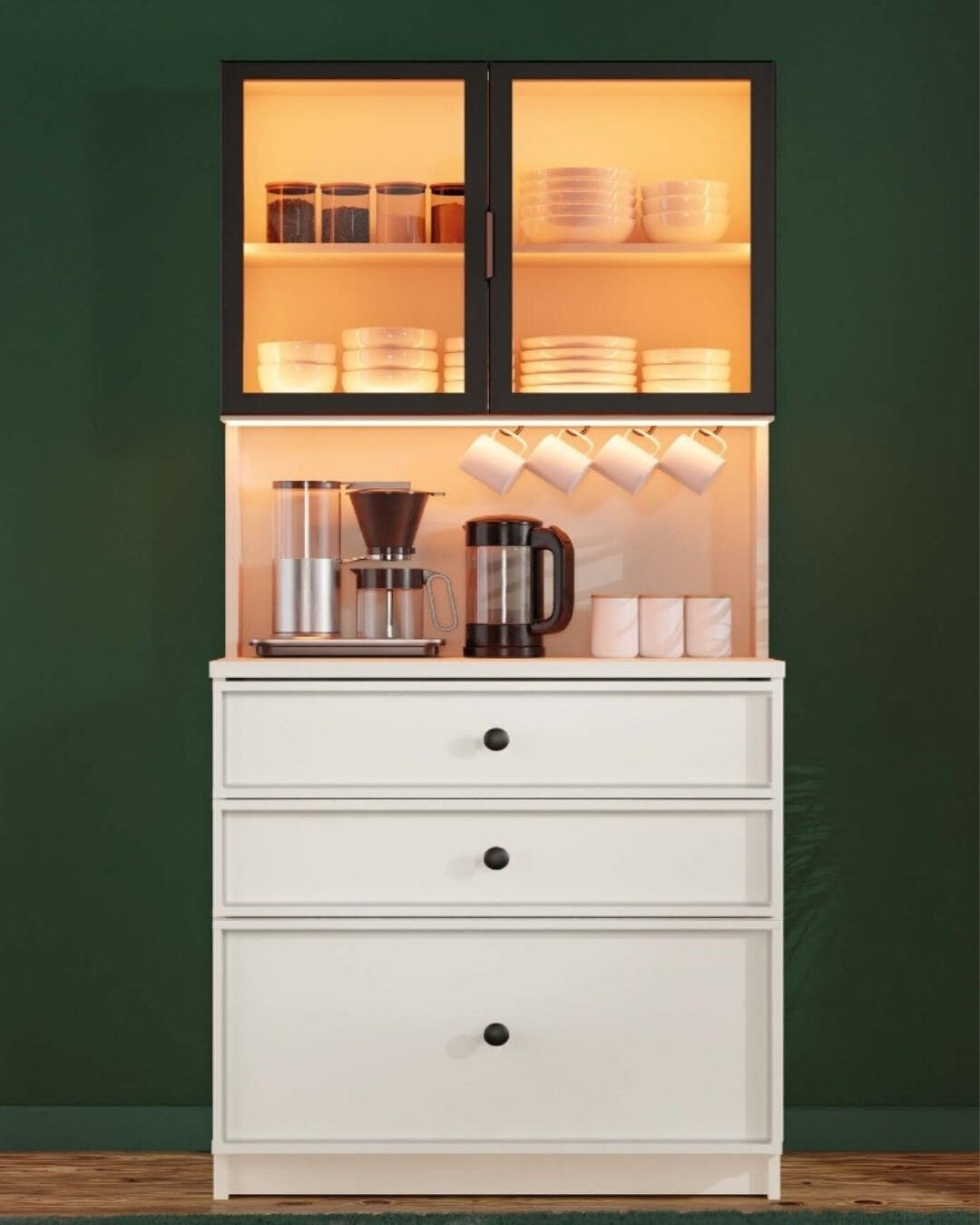 Zambak Kahve Köşesi / Komple MDF / Led Işıklı