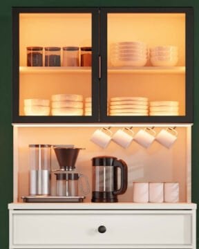 Zambak Kahve Köşesi / Komple MDF / Led Işıklı