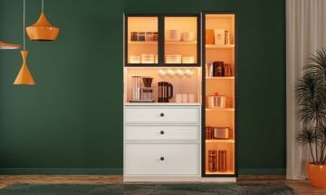 Zambak Kahve Köşesi / Komple MDF / Led Işıklı / Large