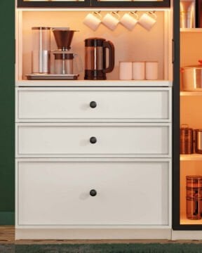 Zambak Kahve Köşesi / Komple MDF / Led Işıklı / Large
