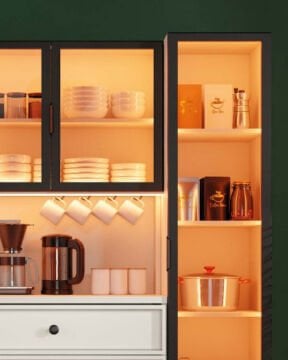 Zambak Kahve Köşesi / Komple MDF / Led Işıklı / Large