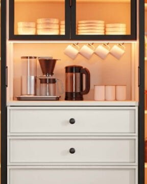 Zambak Kahve Köşesi / Komple MDF / Led Işıklı / Mega