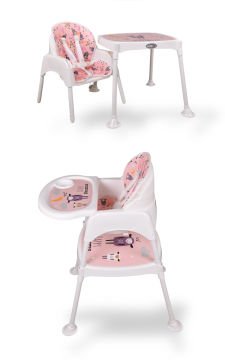 Miracool 3in1 Energy Mama Sandalyesi / Sandalye ve Çalışma Masalı pembe