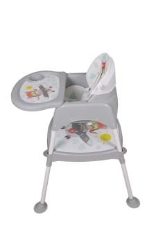 Miracool 3in1 Energy Mama Sandalyesi / Sandalye ve Çalışma Masalı Gri