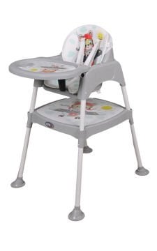 Miracool 3in1 Energy Mama Sandalyesi / Sandalye ve Çalışma Masalı Gri