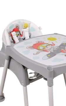 Miracool 3in1 Energy Mama Sandalyesi / Sandalye ve Çalışma Masalı Gri