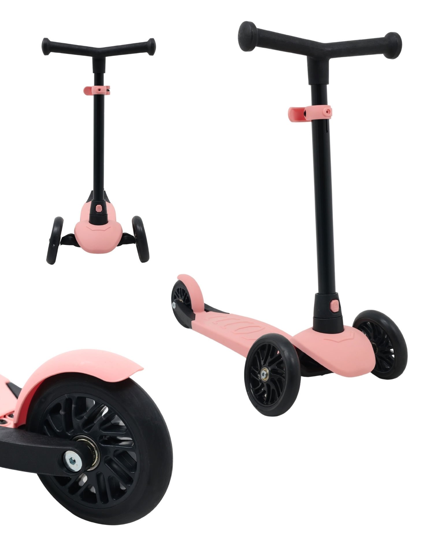 Miracool Twisty 3 Tekerli Scooter / 4 Kademeli Yükseklik pembe