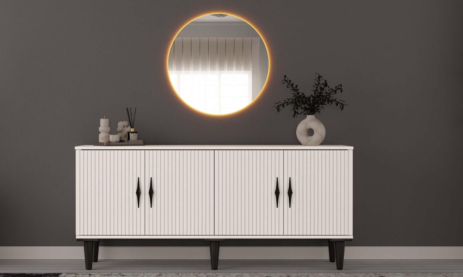 Lale Konsol / Komple MDF / Çok Amaçlı Dolap