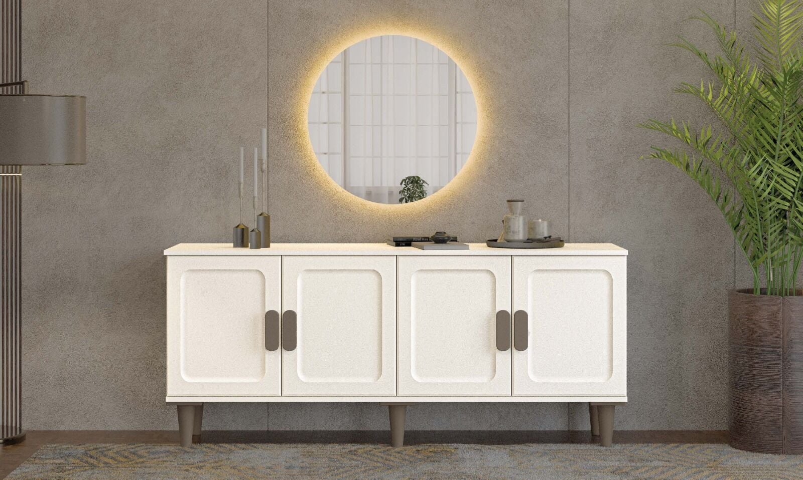 Manolya Konsol / Komple MDF / Çok Amaçlı Dolap