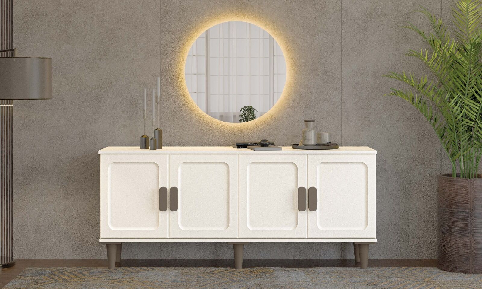 Manolya Konsol / Komple MDF / Çok Amaçlı Dolap