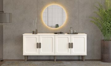 Manolya Konsol / Komple MDF / Çok Amaçlı Dolap