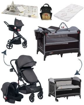 10'lu Bebek Seti / Joell Truva /  Anne Yanı Park Beşik  / Uyku Seti