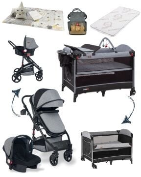 10'lu Bebek Seti / Joell Truva /  Anne Yanı Park Beşik  / Uyku Seti