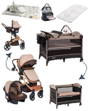 10'lu Bebek Seti / Joell Truva /  Anne Yanı Park Beşik  / Uyku Seti