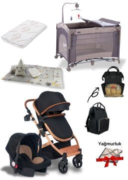 10'lu Bebek Seti / Joell Truva / Sunny Oslo Anne Yanı Park Beşik +