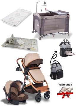 10'lu Bebek Seti / Joell Truva / Sunny Oslo Anne Yanı Park Beşik +