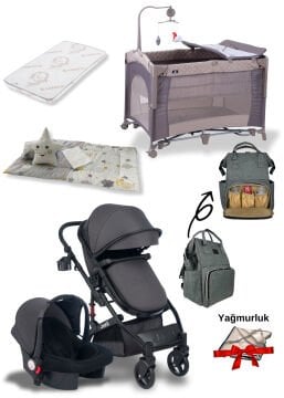 10'lu Bebek Seti / Joell Truva / Sunny Oslo Anne Yanı Park Beşik +