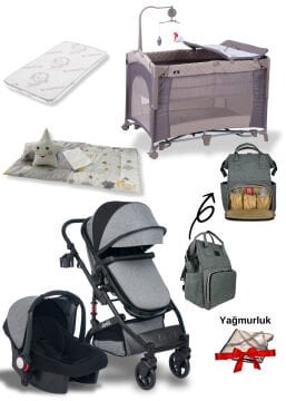 10'lu Bebek Seti / Joell Truva / Sunny Oslo Anne Yanı Park Beşik +