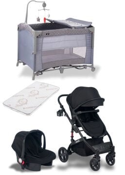 Avantaj Bebek Seti / Joell Truva Bebek Arabası / Puset / Anne Yanı Park Beşik / Bambo Beşik Yatağı