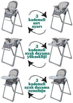 Miracool Mastercook Mama Sandalyesi Gri