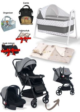 Avantaj Bebek Seti /Joell Trendy Bebek Arabası/Beşik/Puset/Çanta/Keçe Organizer/Yorgan/Yastık/Çarşaf