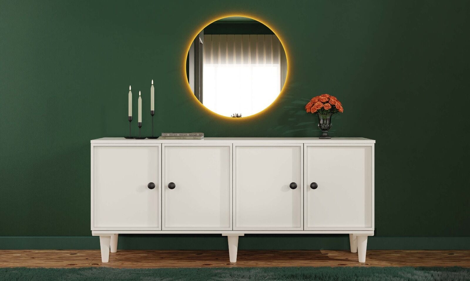 Zambak Konsol / Komple MDF / Çok Amaçlı Dolap