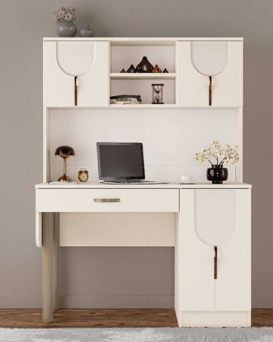 Açelya Kitaplıklı Çalışma Masası / Komple MDF