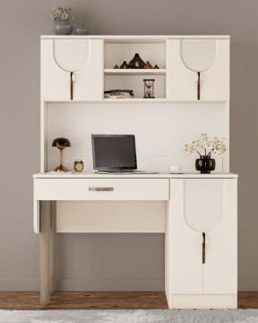 Açelya Kitaplıklı Çalışma Masası / Komple MDF