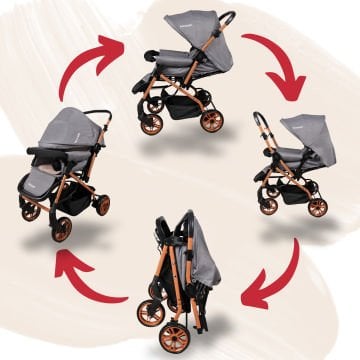 Miracool Olympus Çift Yönlü Bebek Arabası / Yağmurluk Hediye