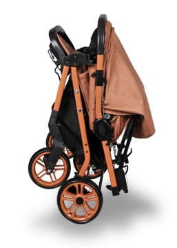 Miracool Olympus Çift Yönlü Bebek Arabası / Yağmurluk Hediye Gold Kahve