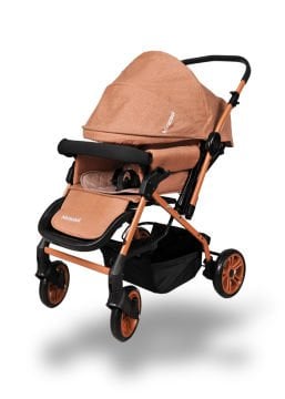Miracool Olympus Çift Yönlü Bebek Arabası Gold Kahve