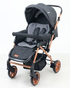 Doğum Hazırlık Seti / Bebek Arabası / Puset / Beşik / Yatak / Çanta / Uyku Seti Gold Siyah