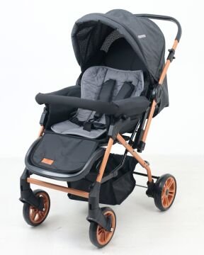 26 Parça Bebek Seti / Bebek Arabası / Puset / Beşik + 23 Gold Siyah