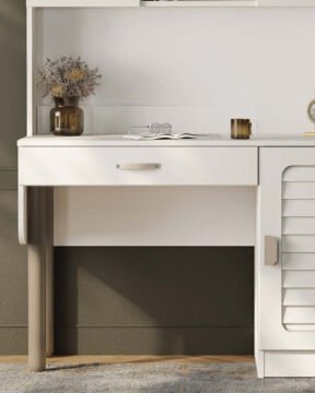 Lavanta Kitaplıklı Çalışma Masası / Komple MDF