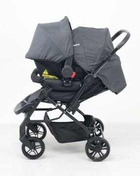 26 Parça Bebek Seti / Bebek Arabası / Puset / Beşik + 23 siyah-siyah