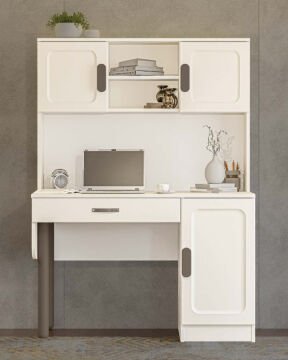 Manolya Kitaplıklı Çalışma Masası / Komple MDF