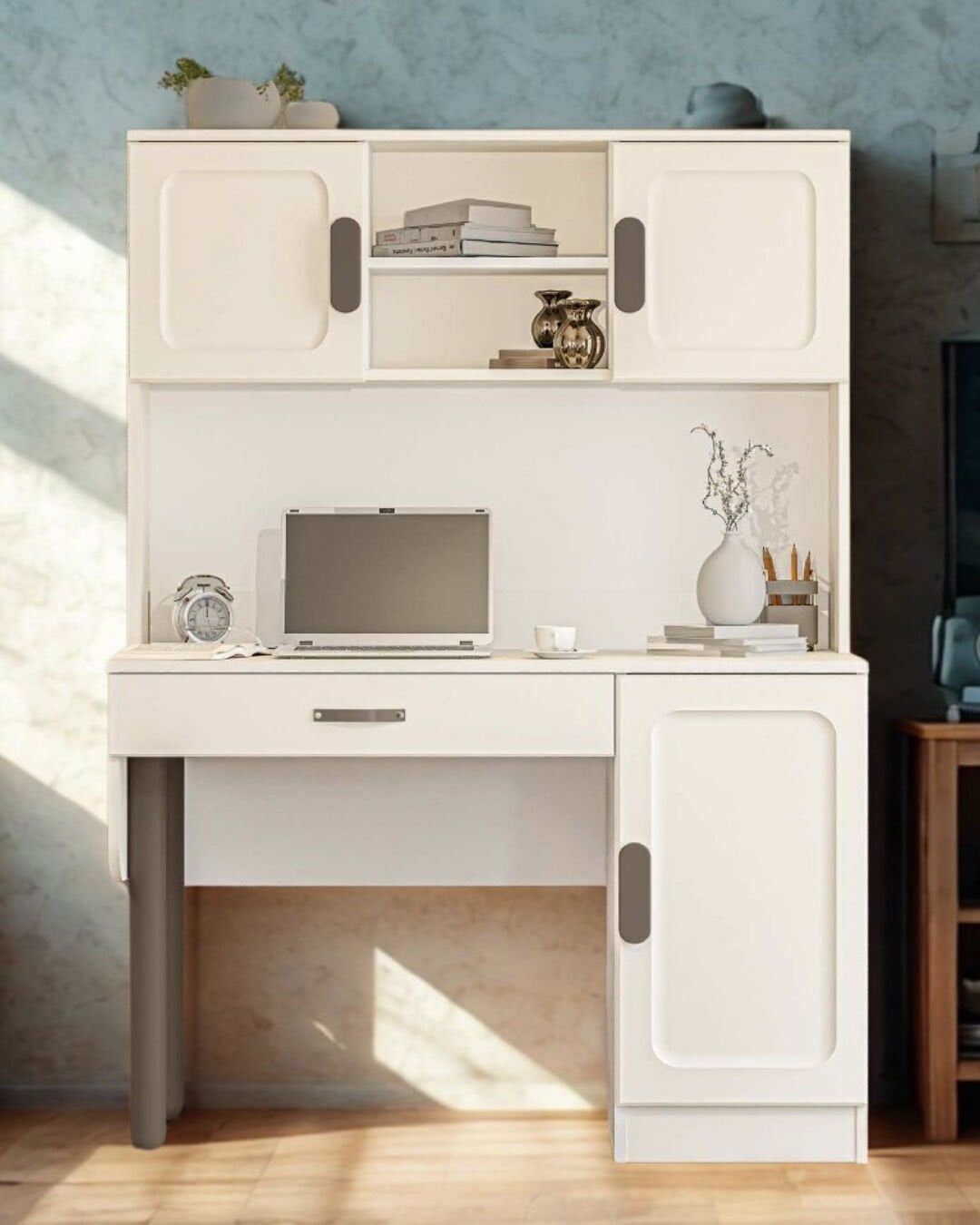 Manolya Kitaplıklı Çalışma Masası / Komple MDF