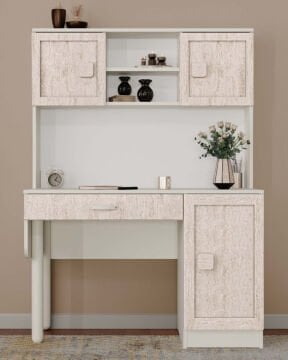 Nilüfer Kitaplıklı Çalışma Masası / Komple MDF