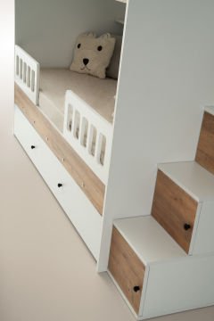 Berlin Ranza / 3 Yatak Bölümü / Beyaz-Atlantik Çam / Komple MDF
