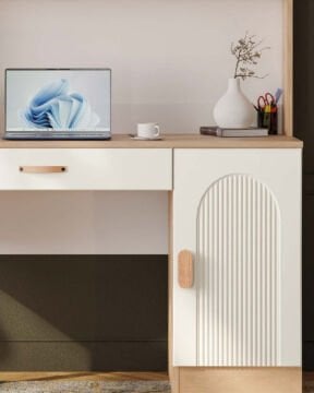 Orkide Kitaplıklı Çalışma Masası / Komple MDF