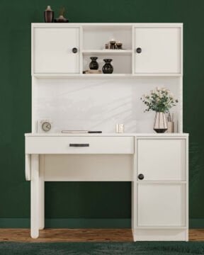 Zambak Kitaplıklı Çalışma Masası / Komple MDF