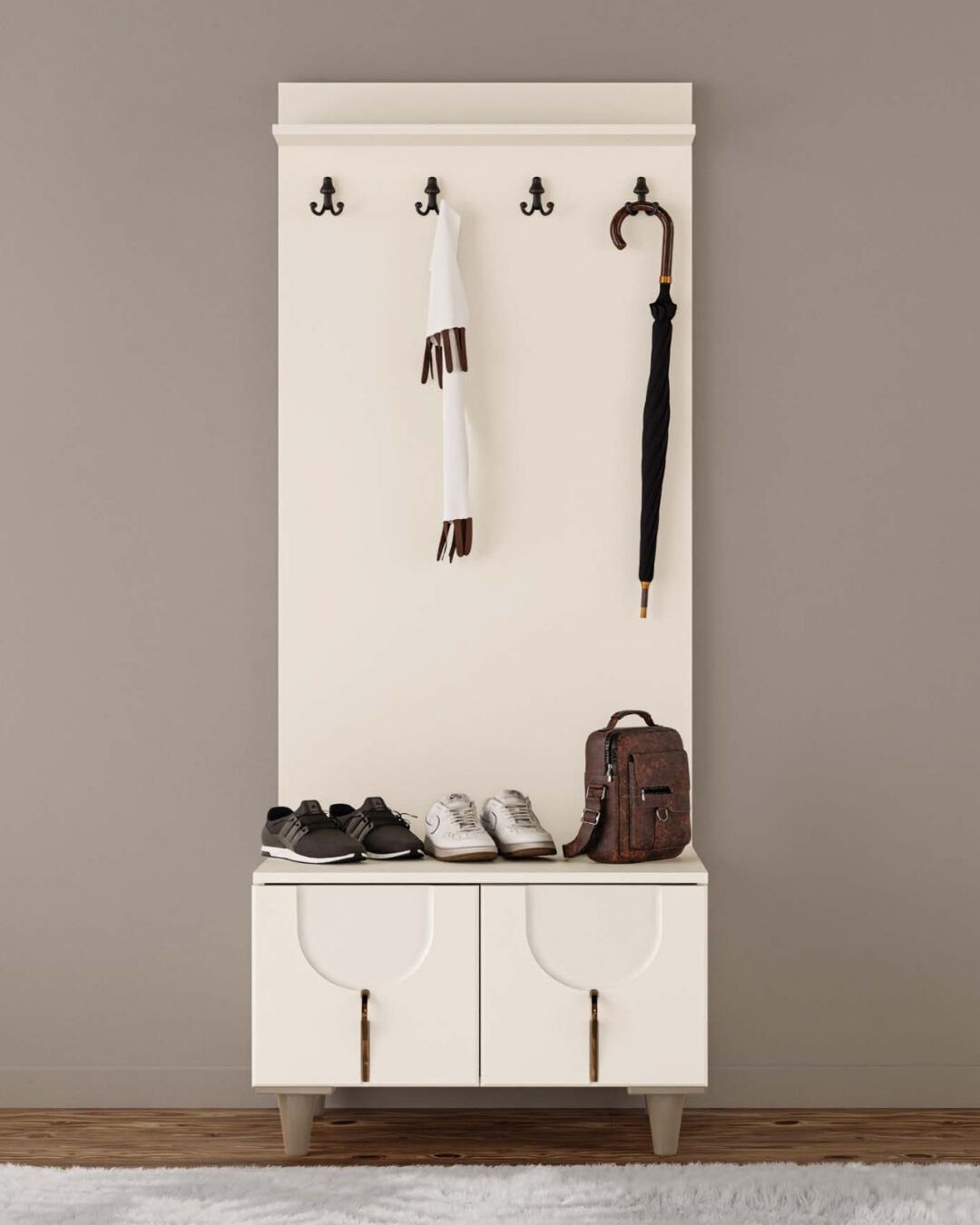 Açelya Vestiyer / Portmanto / Komple MDF