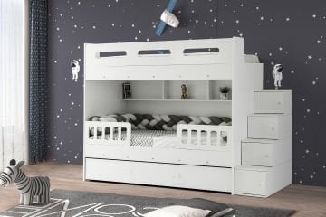 Berlin Ranza 3 Yataklı / Beyaz / %100 MDF