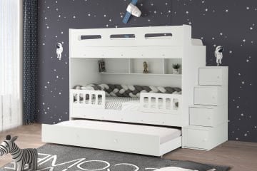 Berlin Ranza 3 Yataklı / Beyaz / %100 MDF