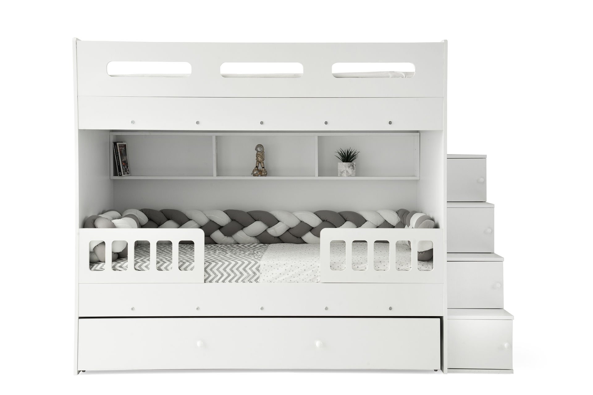 Berlin Ranza 3 Yataklı / Beyaz / %100 MDF