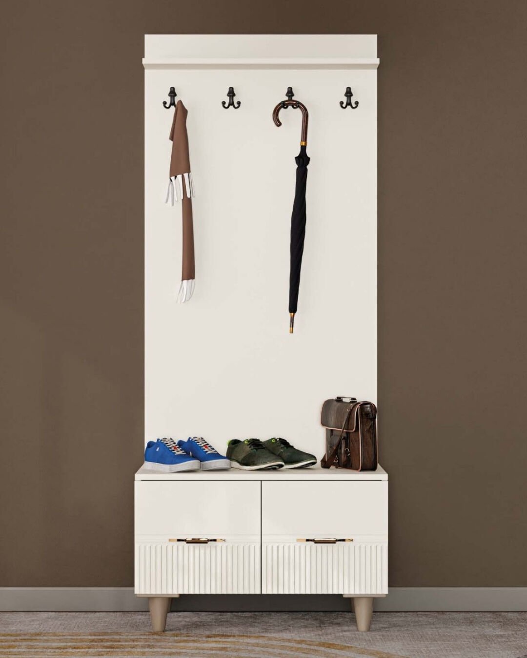 Menekşe Vestiyer / Portmanto / Komple MDF