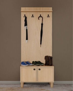 Meşe Vestiyer / Portmanto / Komple MDF