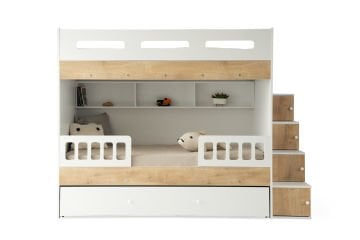Berlin Ranza / 3 Yatak Bölümü / Beyaz-Lefkas / Komple MDF