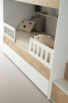 Berlin Ranza 3 Yataklı / Beyaz-Lefkas / %100 MDF