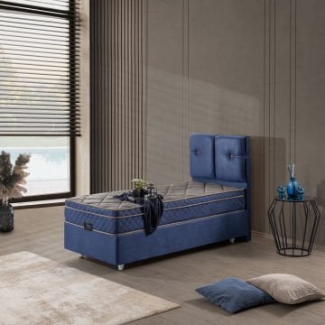 Cool Baza Başlık Yatak Seti - Tek Kişilik 120x200 - Gri